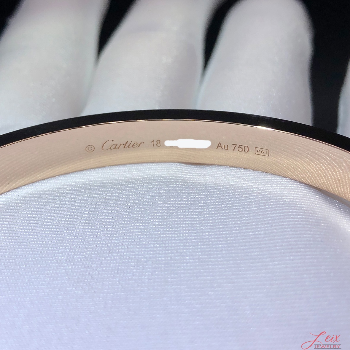 Custom Cartier 18K Rose Gold with 204 Full Pave Diamond Love Bracelet (1)