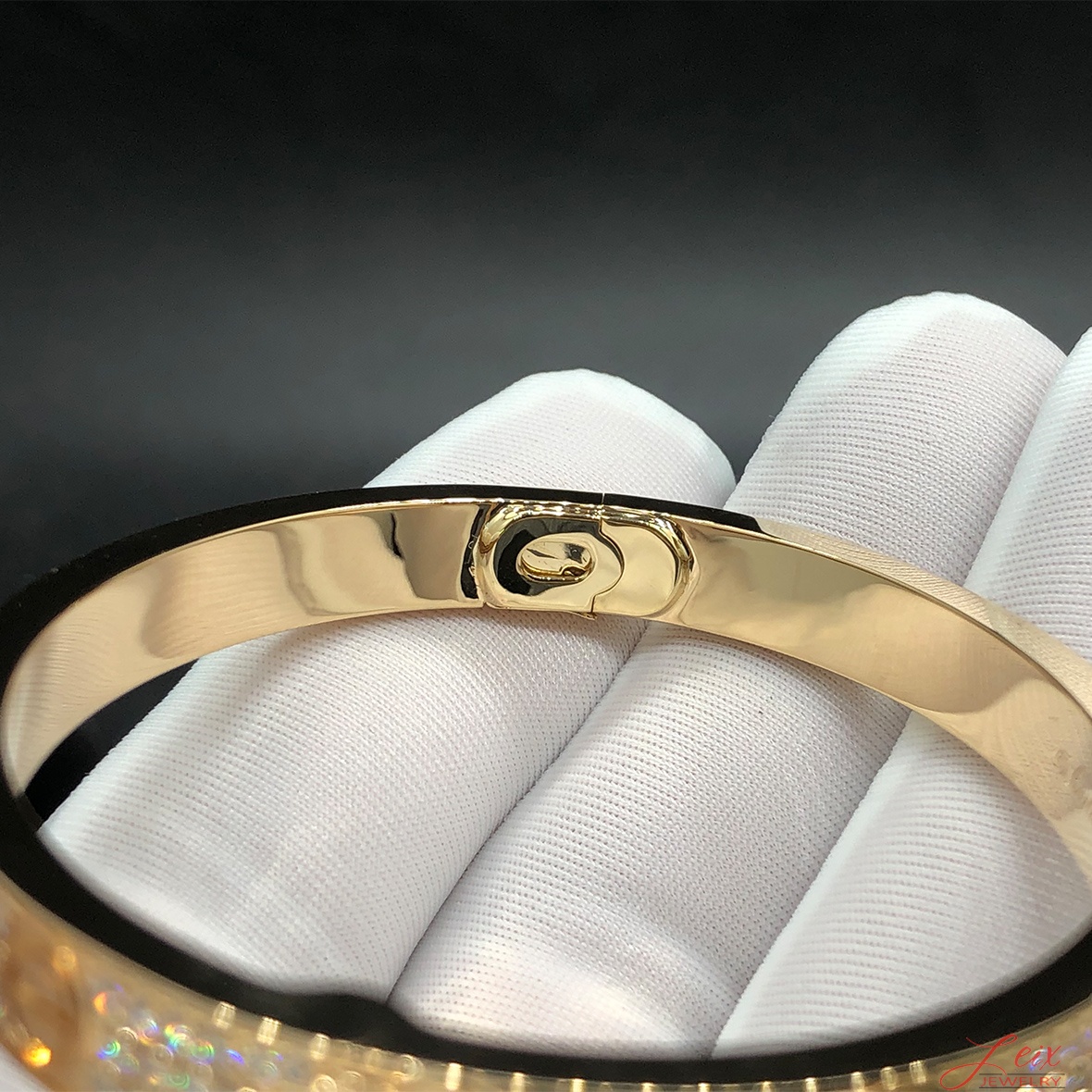 Custom Cartier 18k Yellow Gold with 204 Diamond-Pave LOVE Bracelet (2)