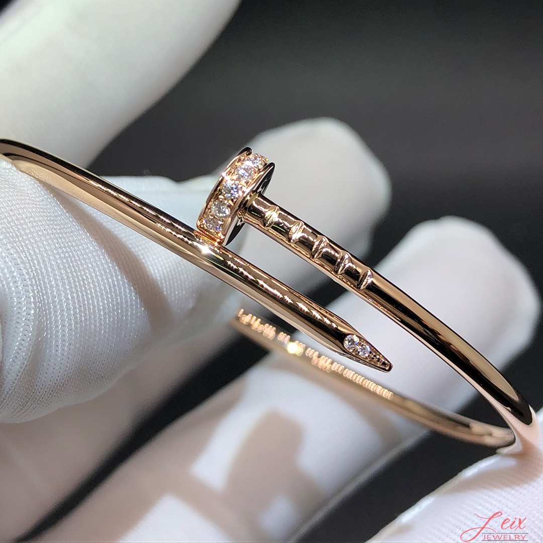 Cartier 18k Pink Gold 20 Diamonds SM Juste un Clou Nail Bracelet (1)