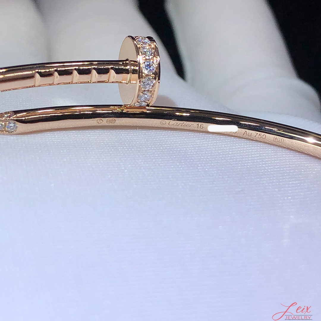 Cartier 18k Pink Gold 20 Diamonds SM Juste un Clou Nail Bracelet (3)
