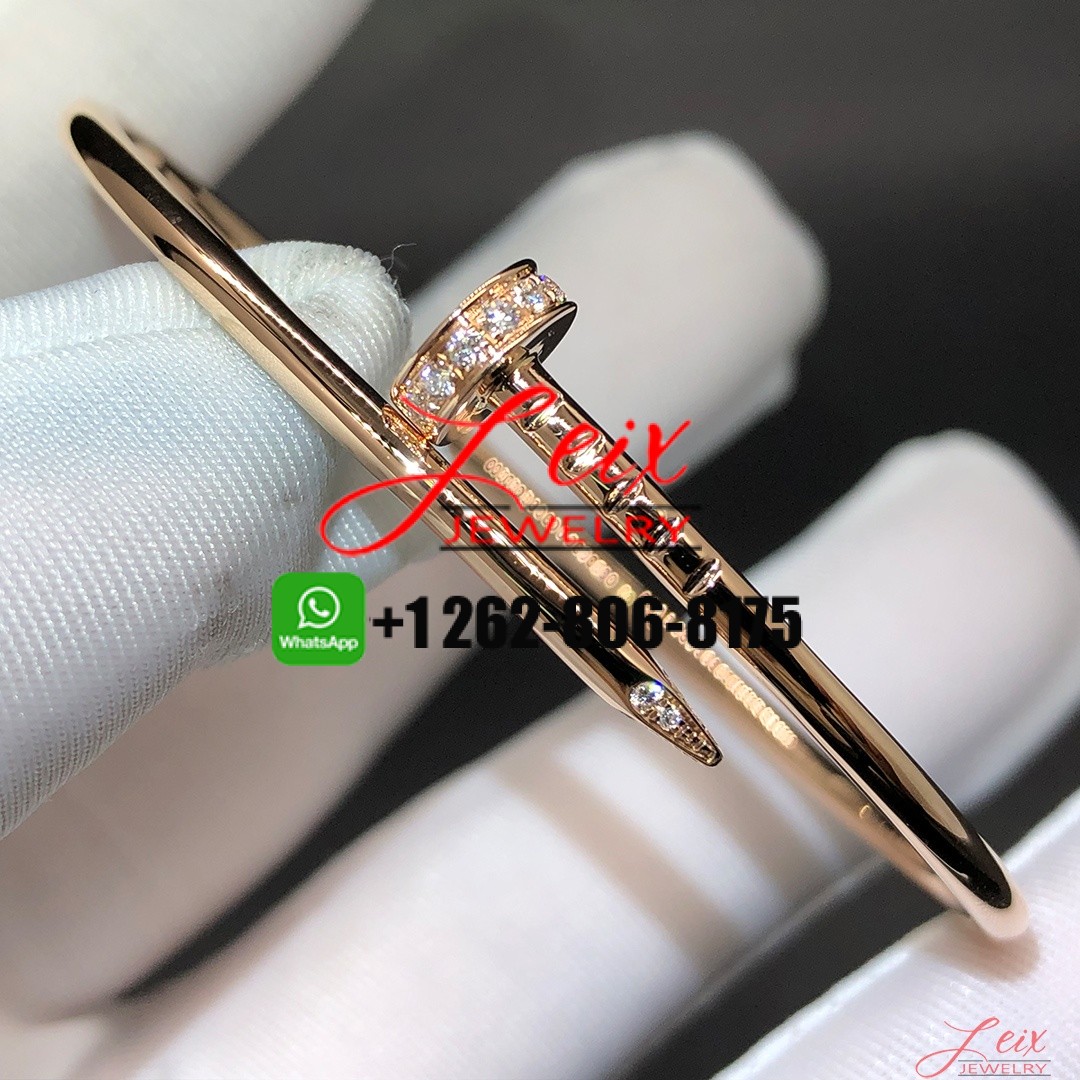 Cartier 18k Pink Gold 20 Diamonds SM Juste un Clou Nail Bracelet