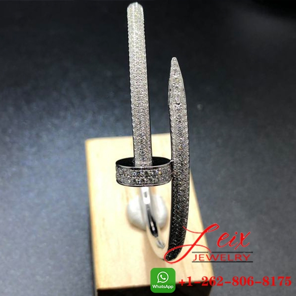 Cartier Classic 18K White Gold Diamond Juste Un Clou Bracelet (2) Cartier Classic 18K White Gold Diamond Juste Un Clou Bracelet