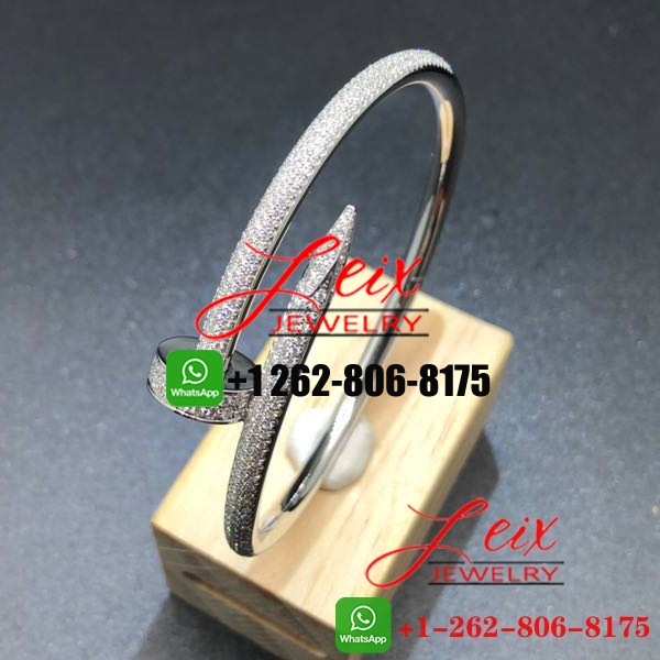 Cartier Classic 18K White Gold Diamond Juste Un Clou Bracelet Cartier Classic 18K White Gold Diamond Juste Un Clou Bracelet