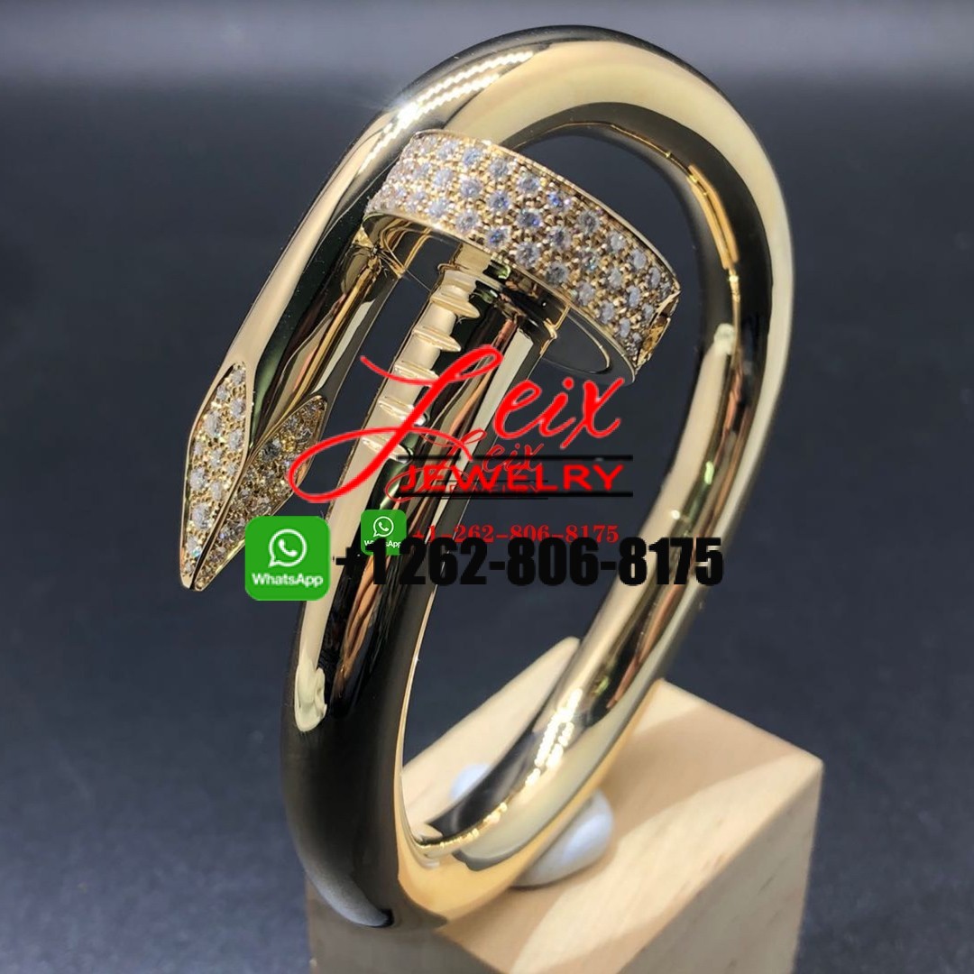 Cartier Juste Un Clou 4.33ct Diamond 18K Yellow Gold Large Model Nail Bangle Bracelet Cartier Juste Un Clou 4.33ct Diamond 18K Yellow Gold Large Model Nail Bangle Bracelet