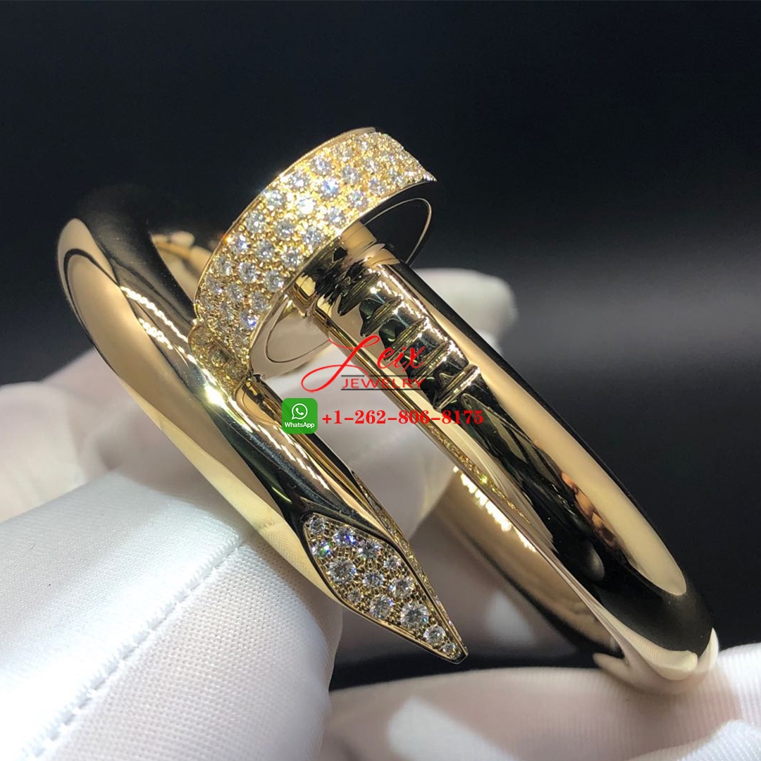 Cartier Juste Un Clou 4.33ct Diamond 18K Yellow Gold Large Model Nail Bangle Bracelet (3) Cartier Juste Un Clou 4.33ct Diamond 18K Yellow Gold Large Model Nail Bangle Bracelet