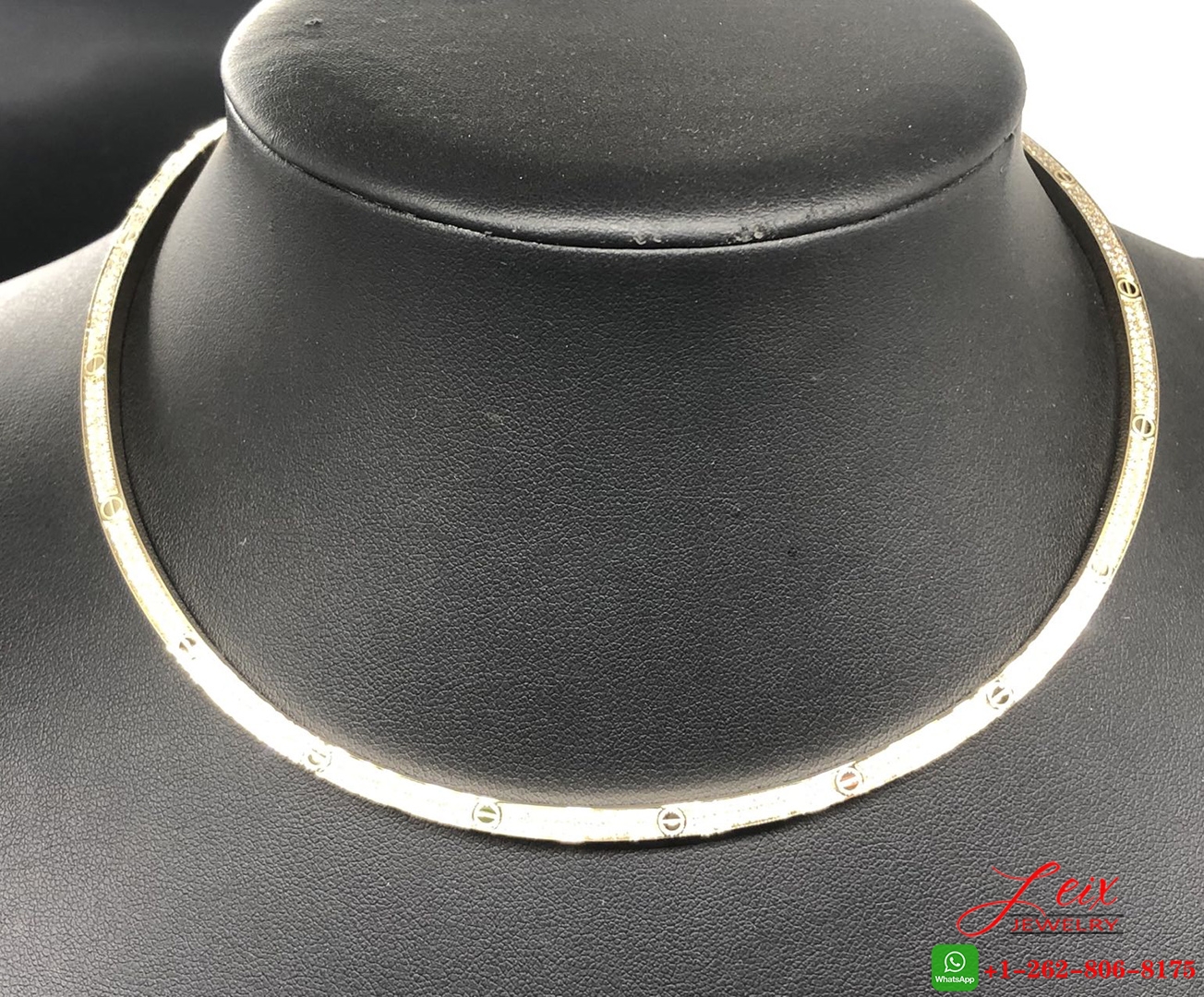Cartier LOVE 2.45ct Pavé Diamond 18k Yellow Gold Necklace (12)