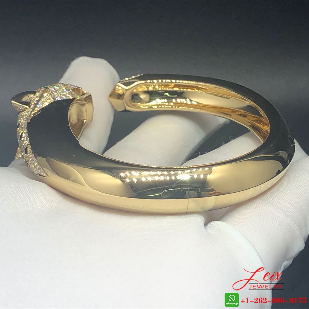 Cartier Panthere de Cartier Onyx Emerald Pave Diamond 18K Yellow Gold Bracelet (1) Cartier Panthere de Cartier Onyx Emerald Pave Diamond 18K Yellow Gold Bracelet