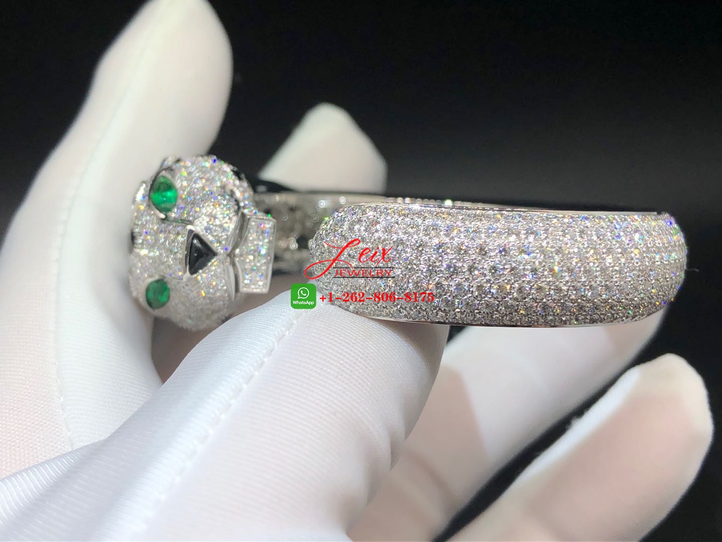 Cartier Platinum 12.73ct Diamond Paved Panthere de Cartier Bracelet (2) Cartier Platinum 12.73ct Diamond Paved Panthere de Cartier Bracelet