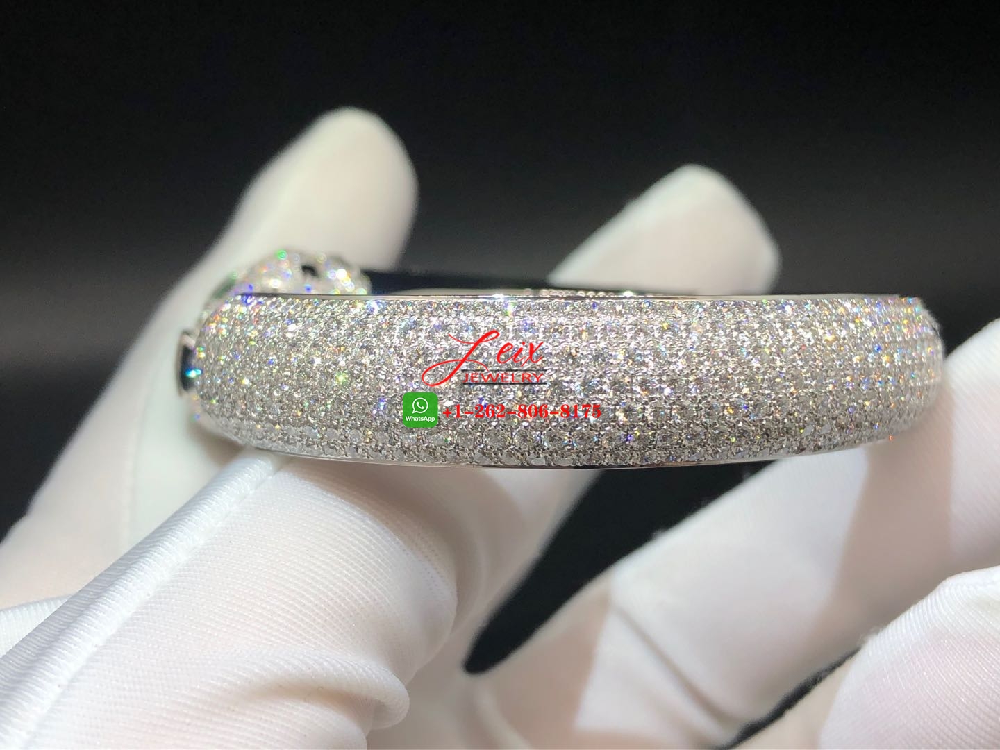 Cartier Platinum 12.73ct Diamond Paved Panthere de Cartier Bracelet (3) Cartier Platinum 12.73ct Diamond Paved Panthere de Cartier Bracelet
