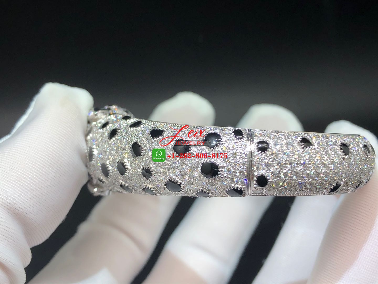 Cartier Platinum 12.73ct Diamond Paved Panthere de Cartier Bracelet (4) Cartier Platinum 12.73ct Diamond Paved Panthere de Cartier Bracelet