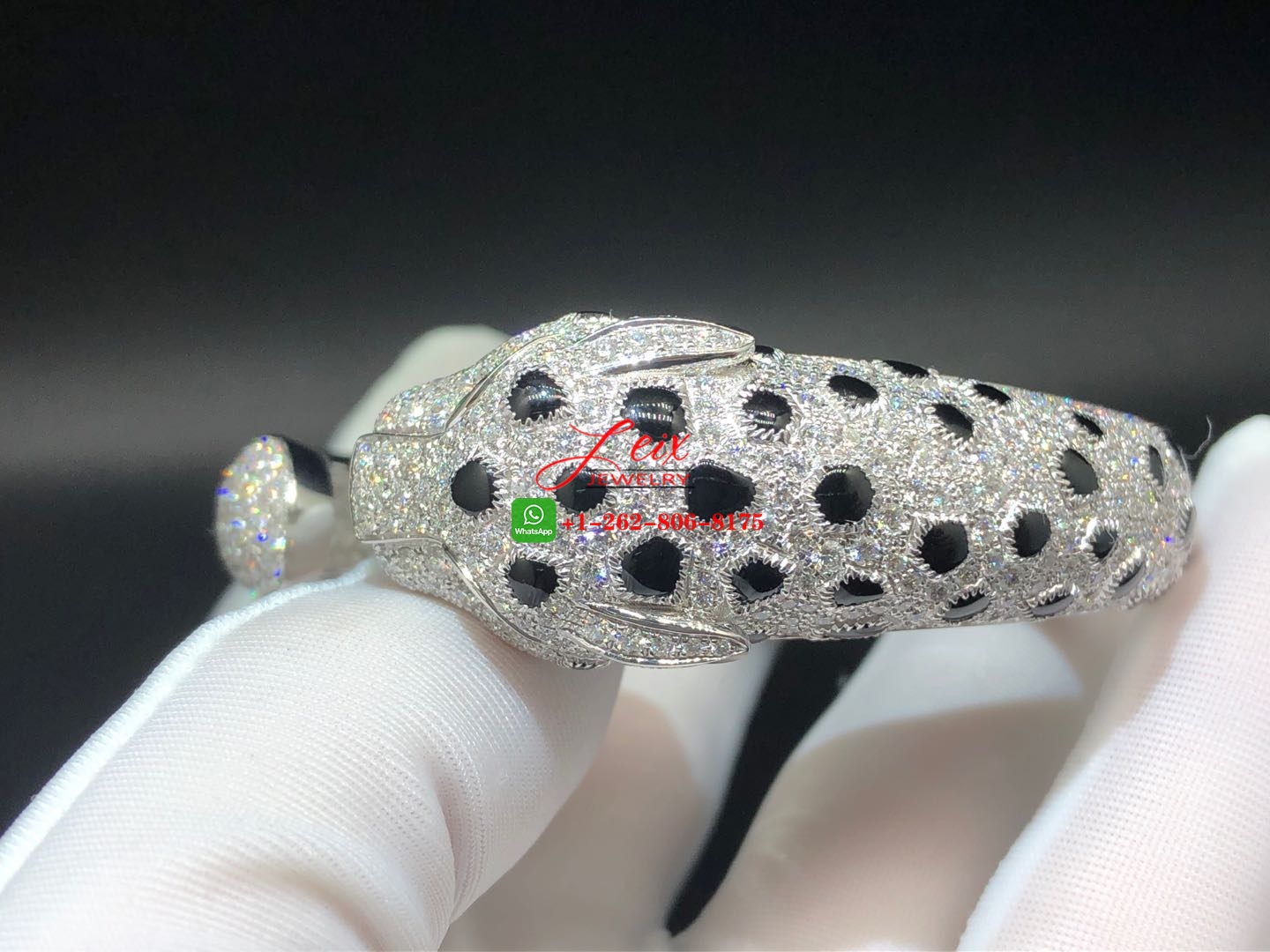Cartier Platinum 12.73ct Diamond Paved Panthere de Cartier Bracelet (5) Cartier Platinum 12.73ct Diamond Paved Panthere de Cartier Bracelet