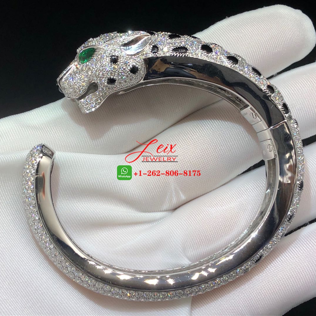 Cartier Platinum 12.73ct Diamond Paved Panthere de Cartier Bracelet Cartier Platinum 12.73ct Diamond Paved Panthere de Cartier Bracelet