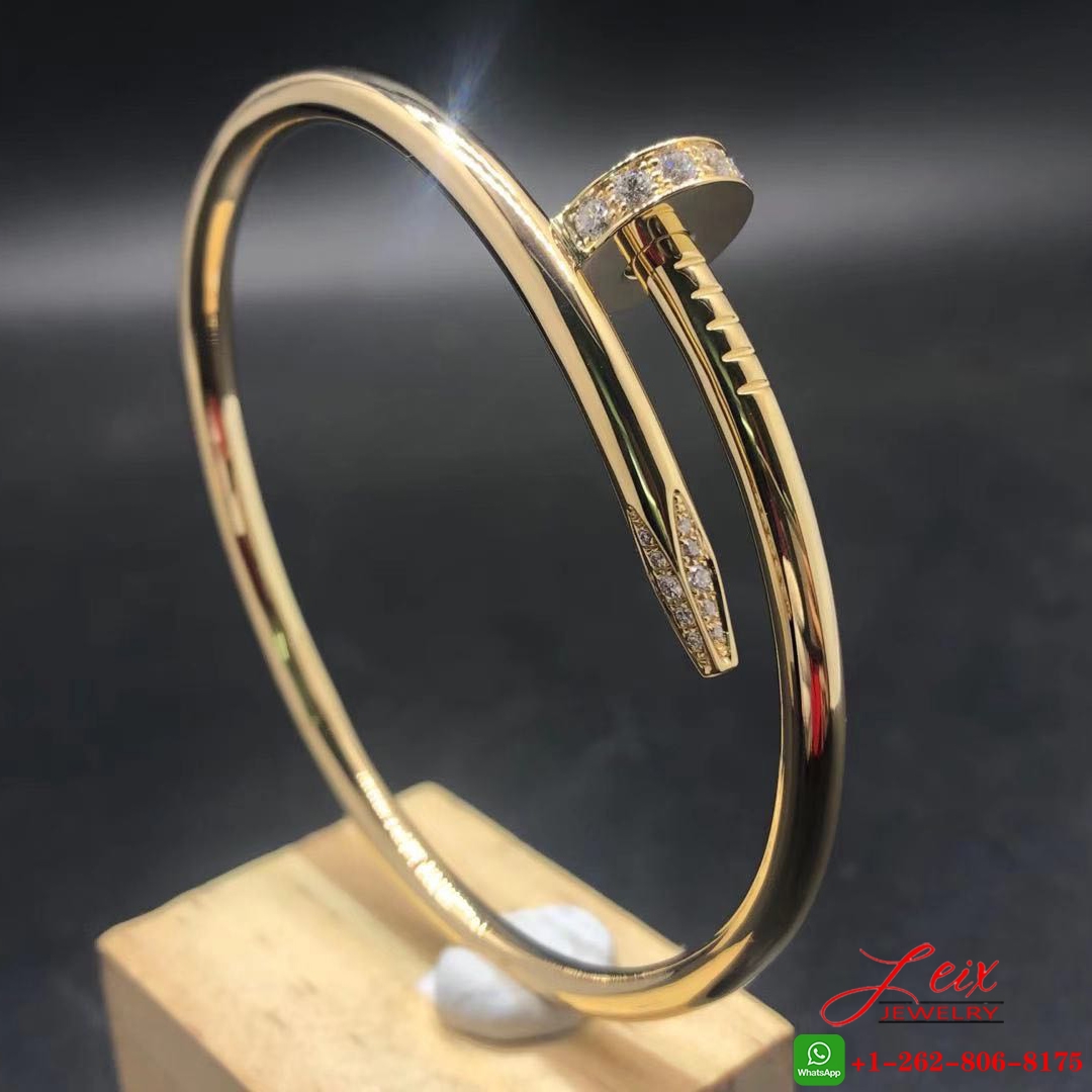 Classic Cartier 18K Yellow Gold 32 Diamonds Juste Un Clou Bracelet (2) Juste Un Clou Bracelet
