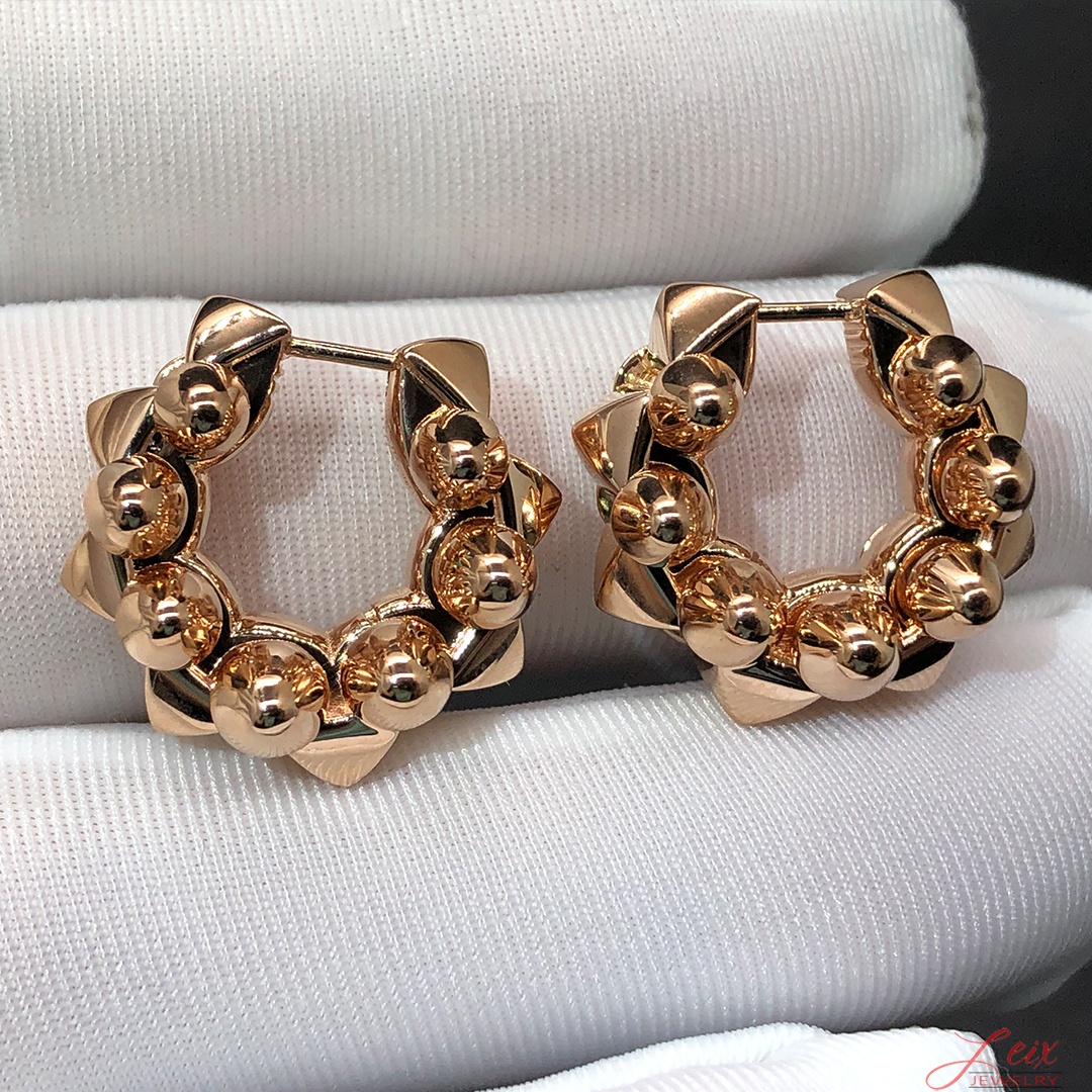 Custom Clash de Cartier Large Model Single Clip-On 18k Rose Gold Earring (1)
