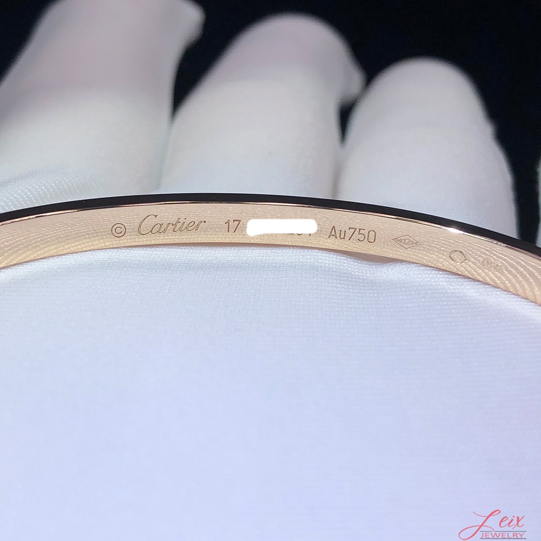 Custom Made Cartier LOVE 18k Rose Gold 6 Diamonds SM Bracelet (3)