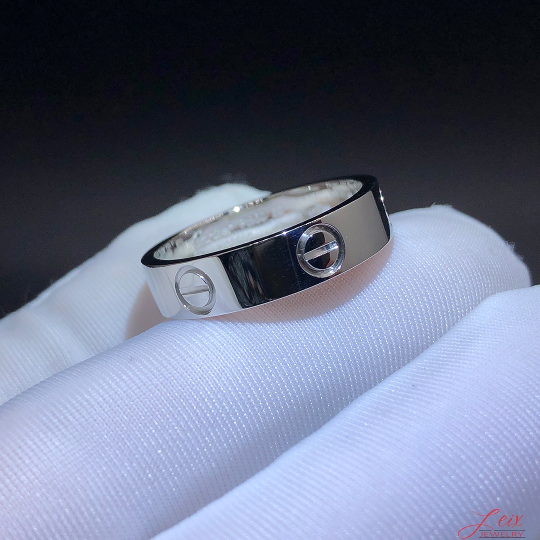 Custom Made Cartier Love Platinum Band Ring