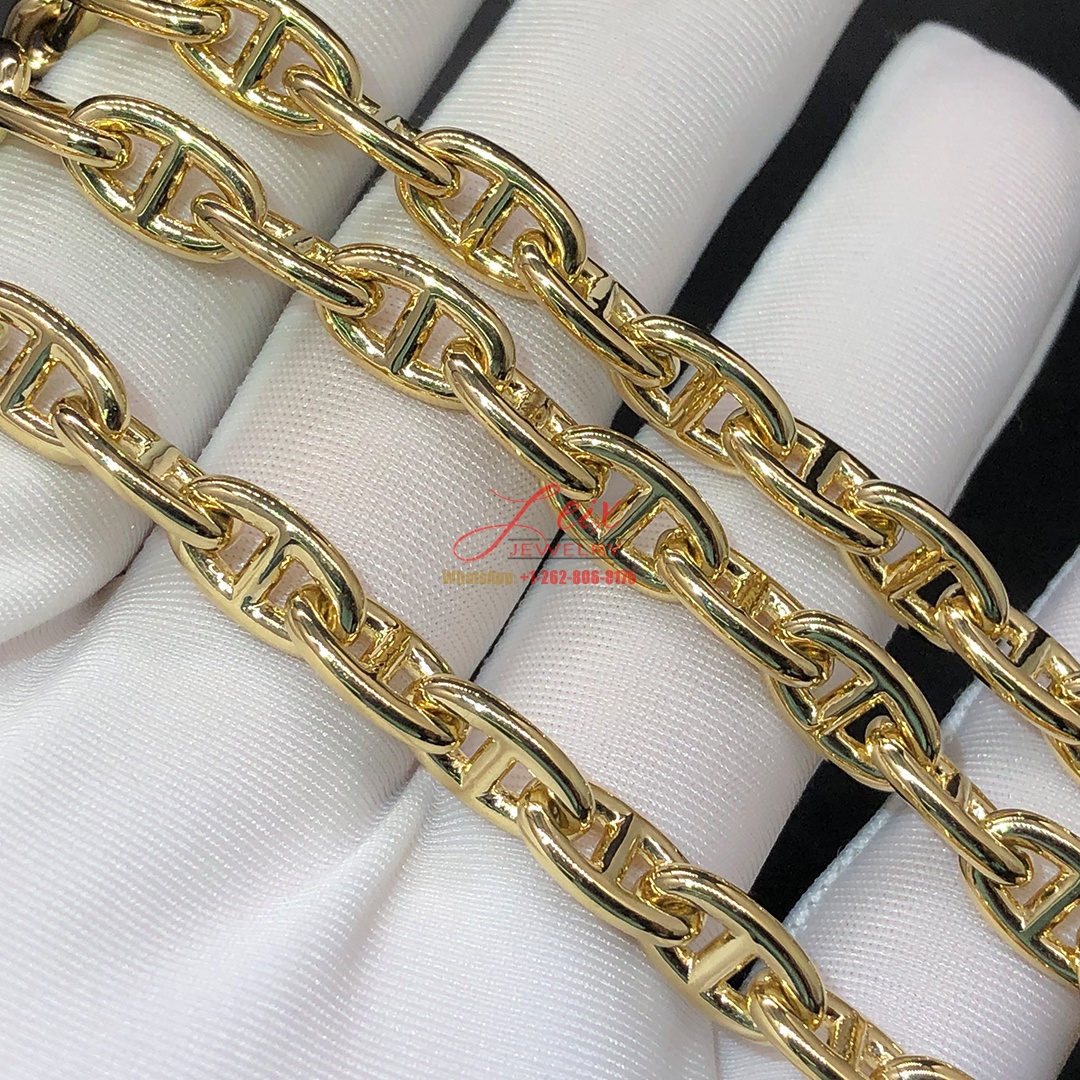 Custom Made Hermes Chaine D'Ancre 18K Yellow Gold Toggle Link Necklace (3) Custom Made Hermes Chaine D'Ancre 18K Yellow Gold Toggle Link Necklace