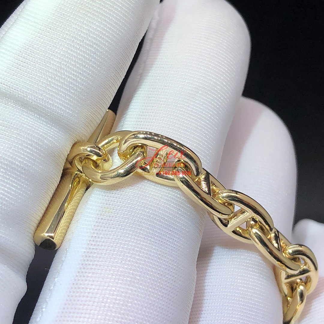 Custom Made Hermes Chaine D'Ancre 18K Yellow Gold Toggle Link Necklace (5) Custom Made Hermes Chaine D'Ancre 18K Yellow Gold Toggle Link Necklace
