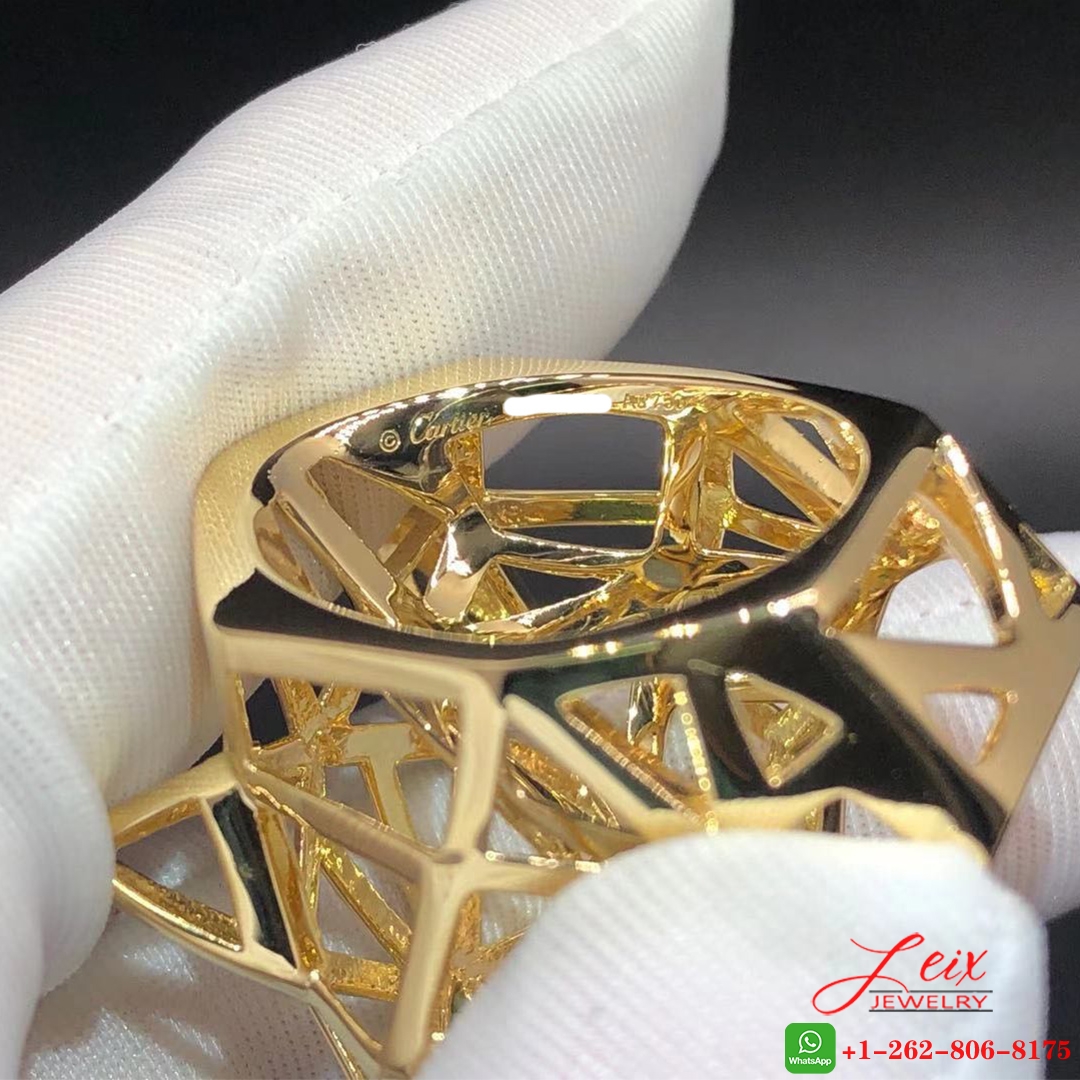 Custom Panthère de Cartier 18K Yellow Gold Tsavorite Garnet and Onyx Ring (3)