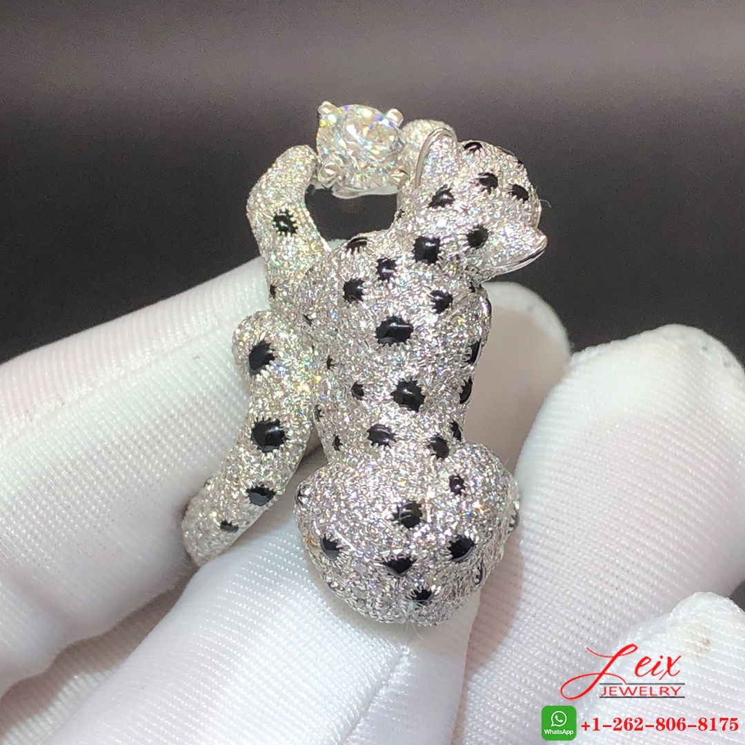 Custom Panthère de Cartier Platinum Full Diamond Paved Ring (2)