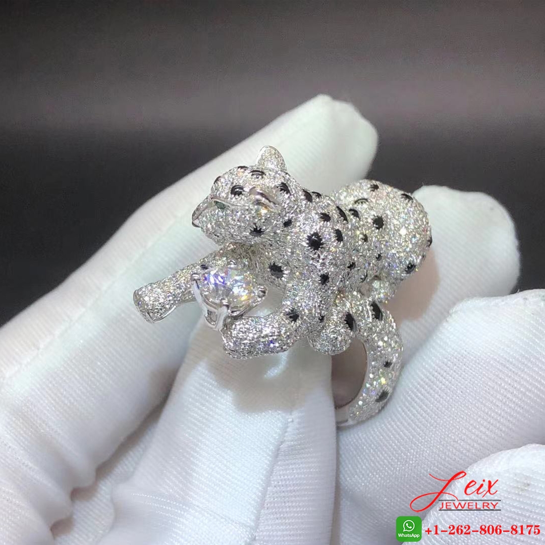 Custom Panthère de Cartier Platinum Full Diamond Paved Ring (3) Custom Panthère de Cartier Platinum Full Diamond Paved Ring