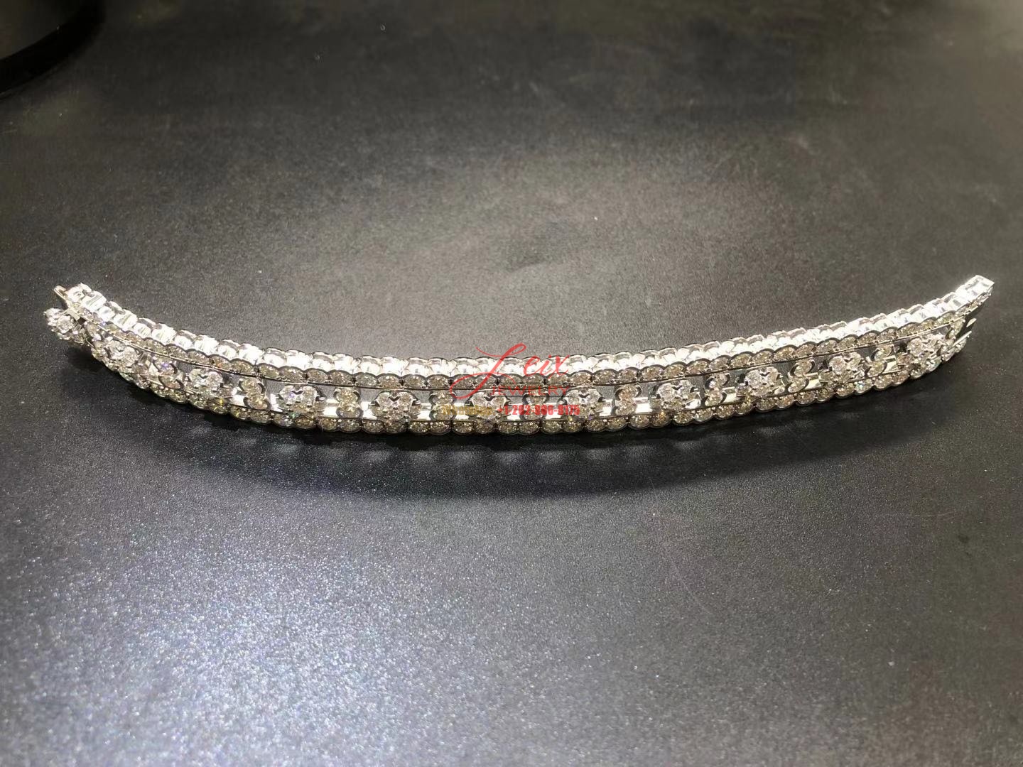 Custom VCA High Jewelry Snowflake 21.5ct Diamonds Platinum Bracelet (1) Custom VCA High Jewelry Snowflake 21.5ct Diamonds Platinum Bracelet