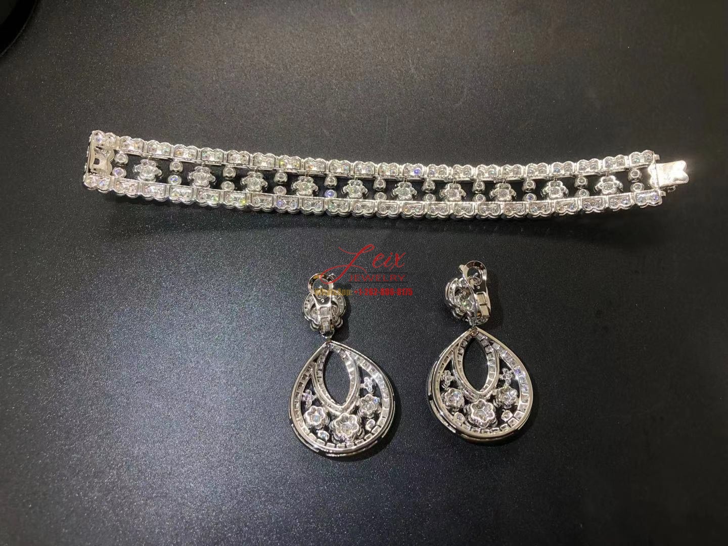 Custom VCA High Jewelry Snowflake 21.5ct Diamonds Platinum Bracelet (5)