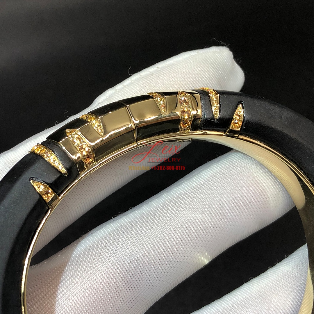 Panthère de Cartier High Jewelry 18k Yellow Gold Sculpted Black Jasper Orange Diamonds Bracelet (1) Panthère de Cartier High Jewelry 18k Yellow Gold Sculpted Black Jasper Orange Diamonds Bracelet