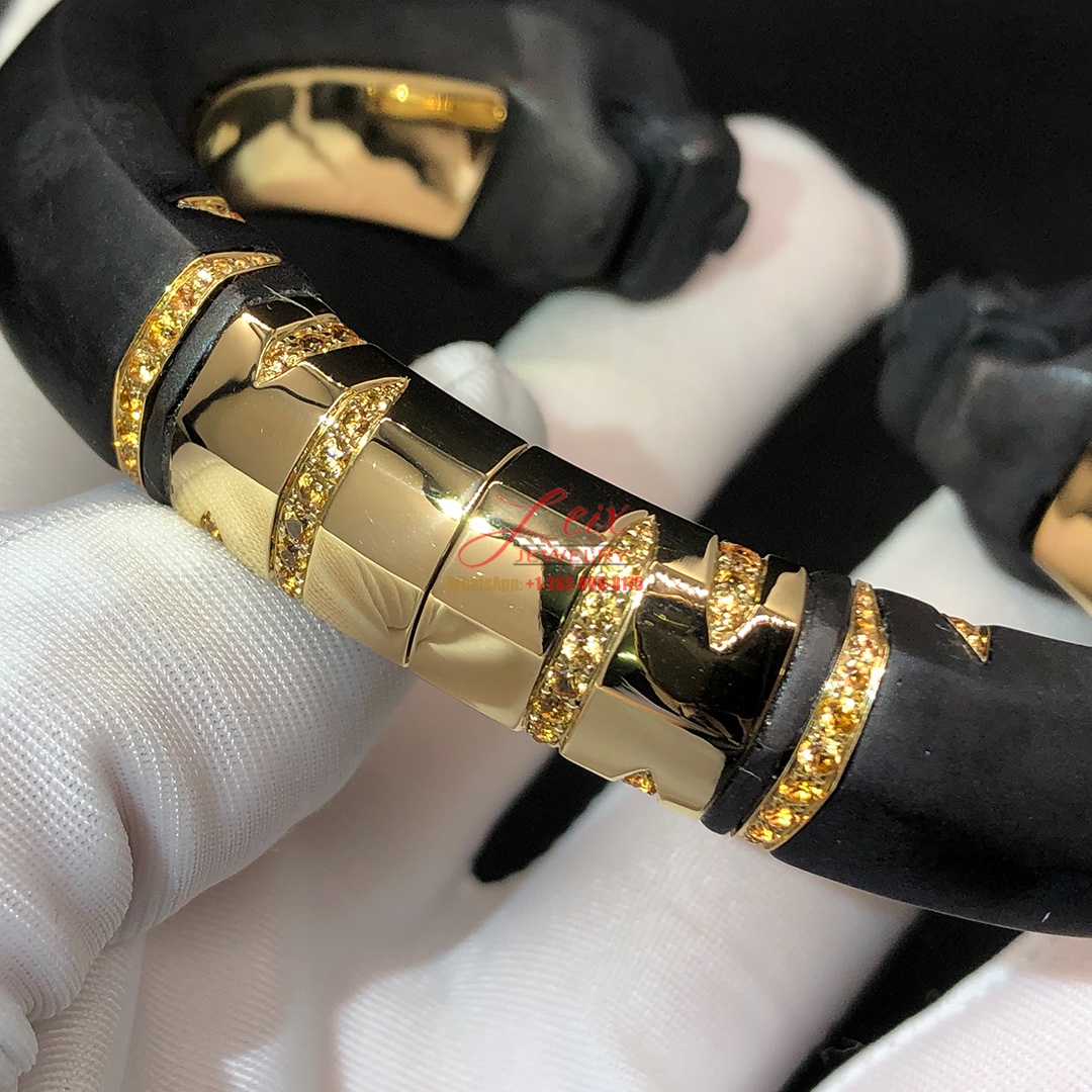 Panthère de Cartier High Jewelry 18k Yellow Gold Sculpted Black Jasper Orange Diamonds Bracelet (3) Panthère de Cartier High Jewelry 18k Yellow Gold Sculpted Black Jasper Orange Diamonds Bracelet