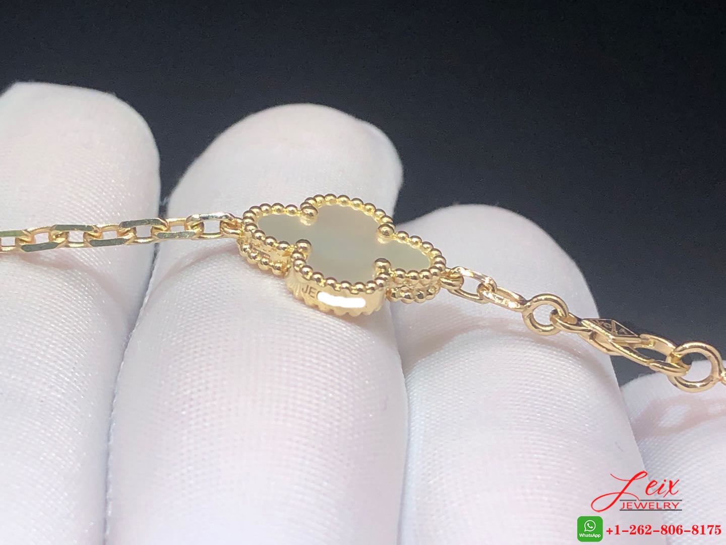 VCA Vintage Alhambra 20 Motif 18k Yellow Gold Mother of Pearl Long Necklace (2) VCA Vintage Alhambra 20 Motif 18k Yellow Gold Mother of Pearl Long Necklace