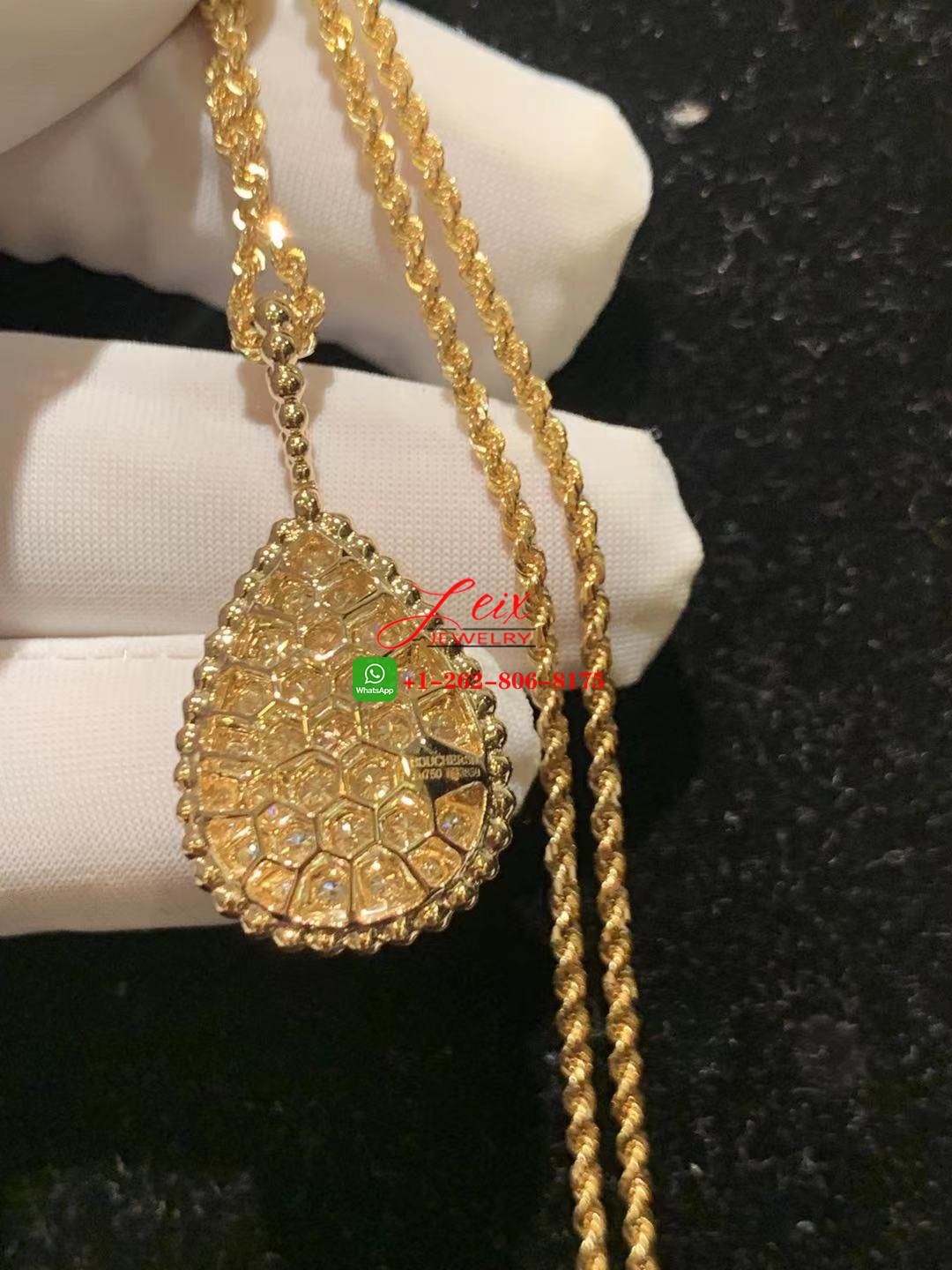 Boucheron Serpent Bohème 18K Rose Gold 1.34ct Diamond L Motif Long Necklace (2) Boucheron Serpent Bohème 18K Rose Gold 1.34ct Diamond L Motif Long Necklace