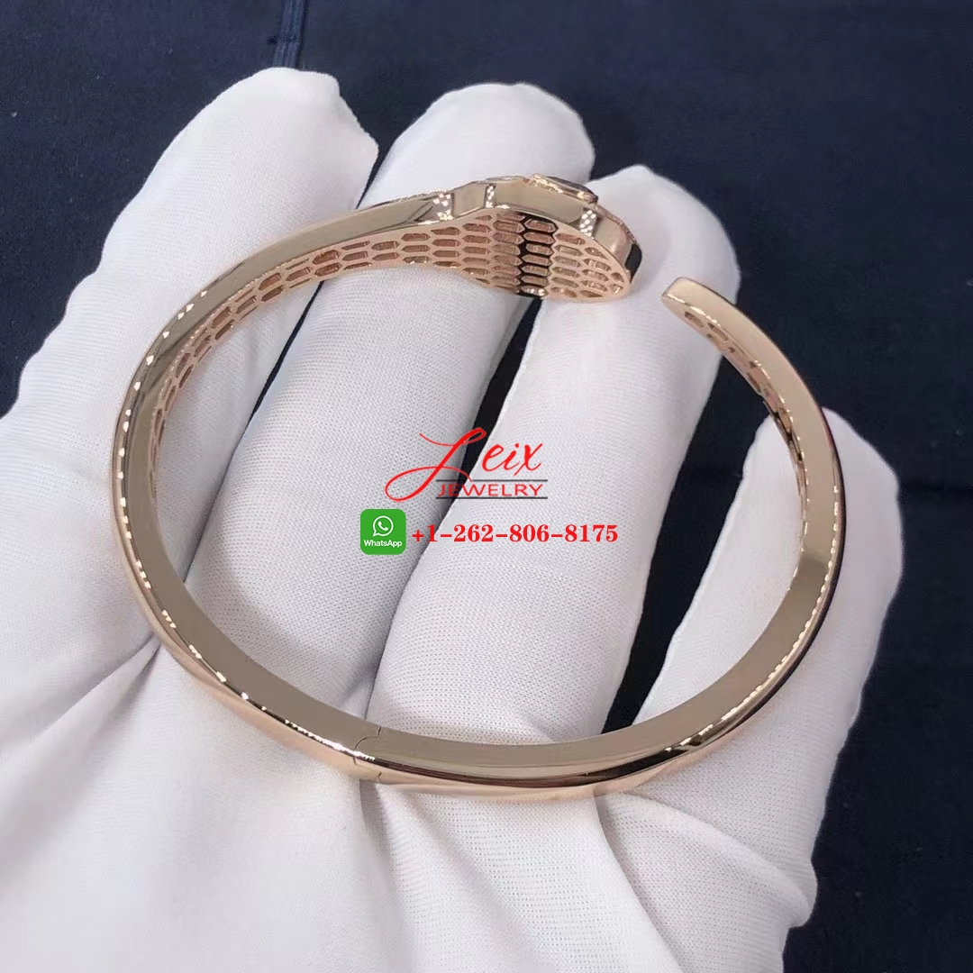 Bvlgari Serpenti 18k Rose Gold Blue Sapphire, Malachite & Pave Diamond Bracelet (5) Bvlgari Serpenti 18k Rose Gold Blue Sapphire, Malachite & Pave Diamond Bracelet