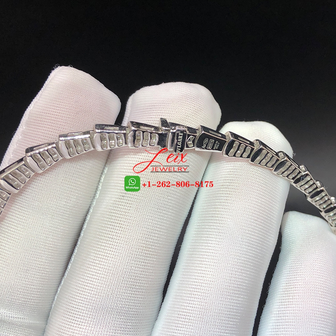 Bvlgari Serpenti Vipver 18k White Gold Full Pave Diamond 8.21ct Snake Necklace (3) Bvlgari Serpenti Vipver 18k White Gold Full Pave Diamond 8.21ct Snake Necklace