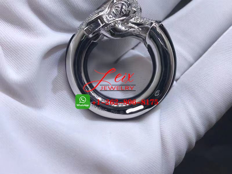 Cartier 18K White Gold Onyx & Diamond Panthere de Cartier Earrings (1) Cartier 18K White Gold Onyx & Diamond Panthere de Cartier Earrings