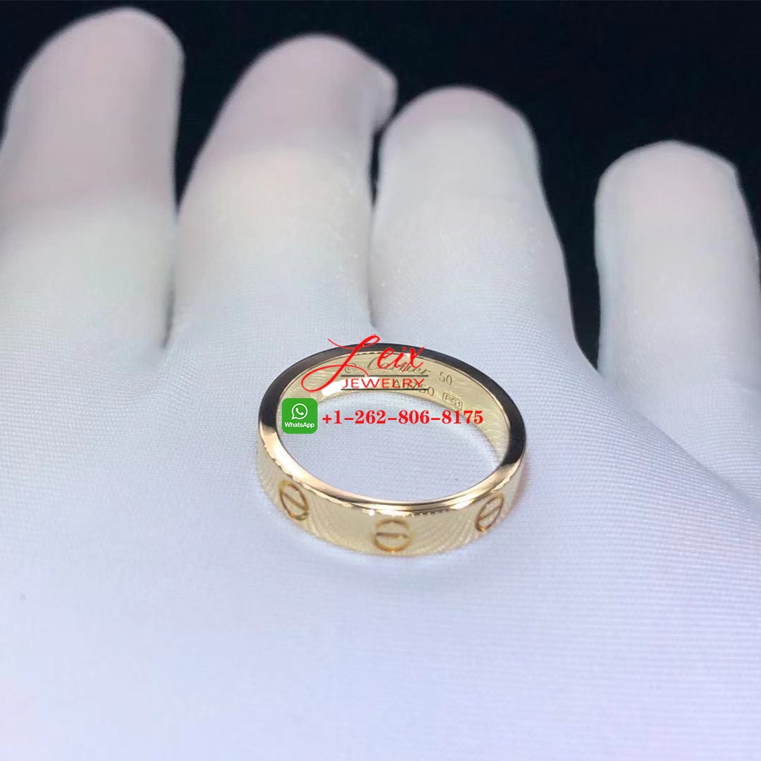 Cartier 18K Yellow Gold 3.6mm LOVE Wedding Band Ring (4) Cartier 18K Yellow Gold 3.6mm LOVE Wedding Band Ring