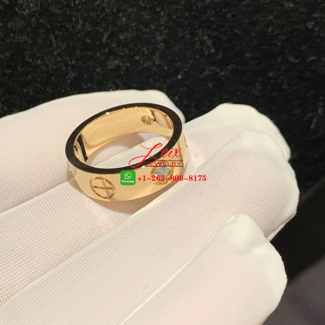 Cartier 18k Yellow Gold 5.5MM Band 3 Diamond LOVE Ring Cartier 18k Yellow Gold 5.5MM Band 3 Diamond LOVE Ring