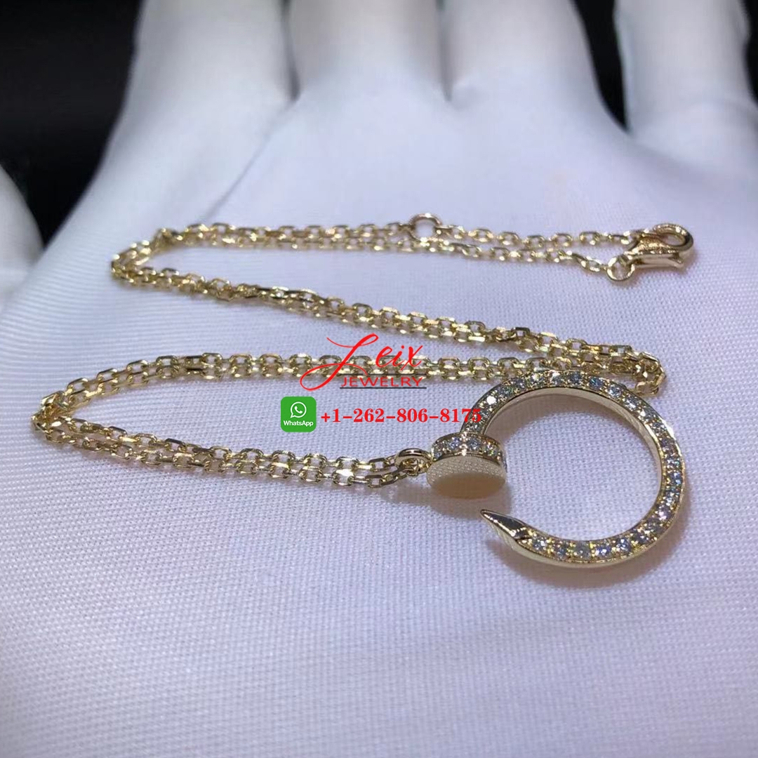 Cartier Juste Un Clou 18k Yellow Gold 0.38ct Diamond Nail Pendant Necklace (1)