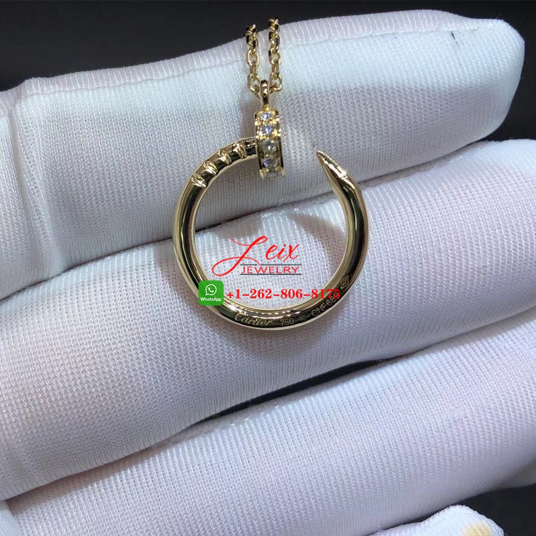 Cartier Juste Un Clou 18k Yellow Gold 0.38ct Diamond Nail Pendant Necklace (5) Cartier Juste Un Clou 18k Yellow Gold 0.38ct Diamond Nail Pendant Necklace