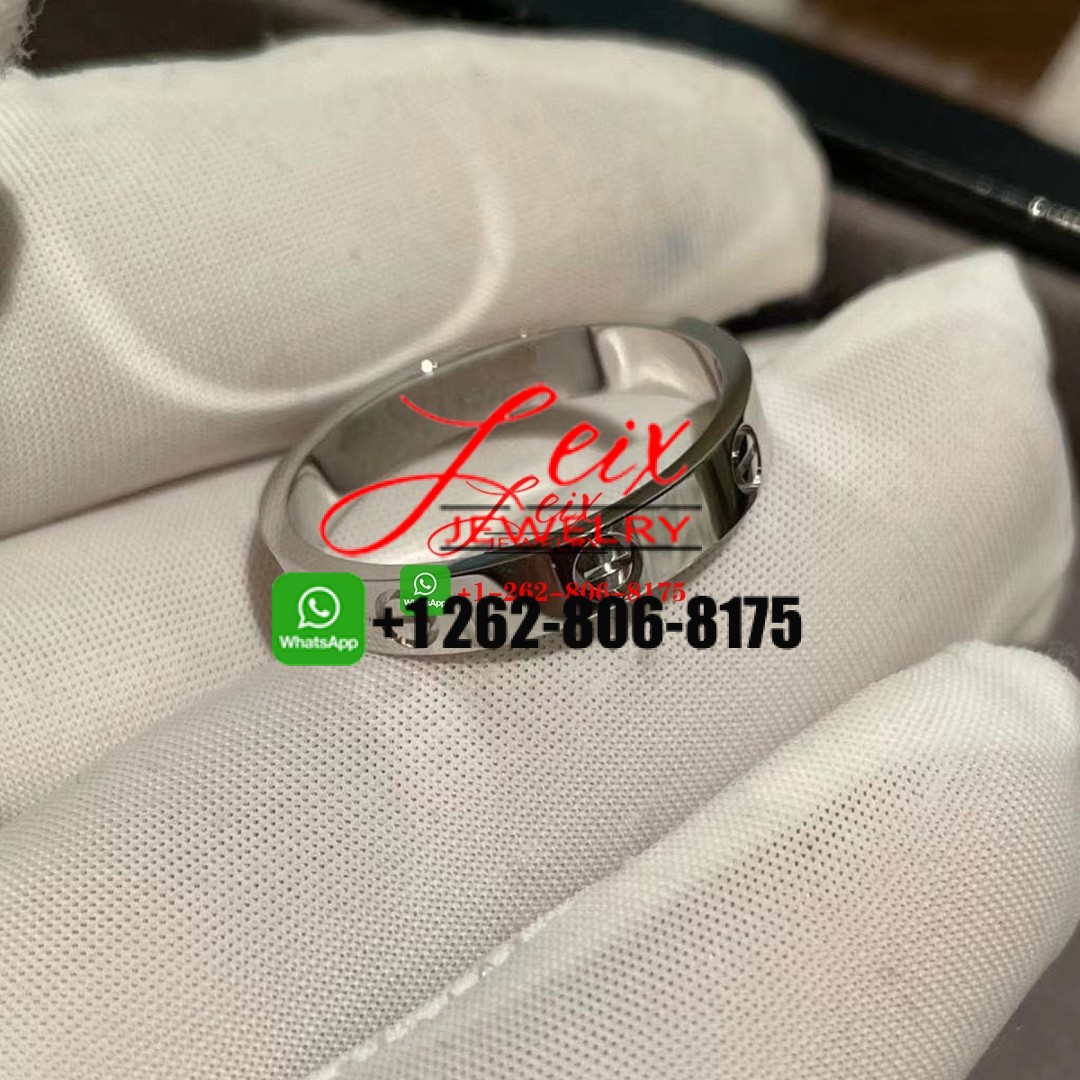 Cartier Love 18k Whie Gold 3.6mm Wedding Band Ring Cartier Love 18k Whie Gold 3.6mm Wedding Band Ring