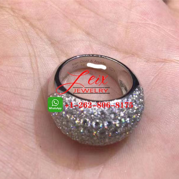 Cartier Paris Nouvelle Vague 18k White Gold 3.00ct Diamond Paved Dome Ring (2) Cartier Paris Nouvelle Vague 18k White Gold 3.00ct Diamond Paved Dome Ring