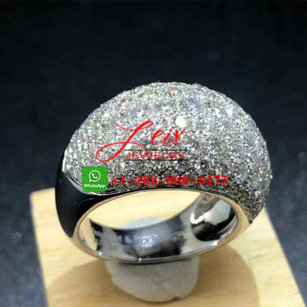 Cartier Paris Nouvelle Vague 18k White Gold 3.00ct Diamond Paved Dome Ring (3) Cartier Paris Nouvelle Vague 18k White Gold 3.00ct Diamond Paved Dome Ring