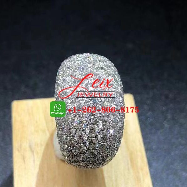 Cartier Paris Nouvelle Vague 18k White Gold 3.00ct Diamond Paved Dome Ring (4) Cartier Paris Nouvelle Vague 18k White Gold 3.00ct Diamond Paved Dome Ring