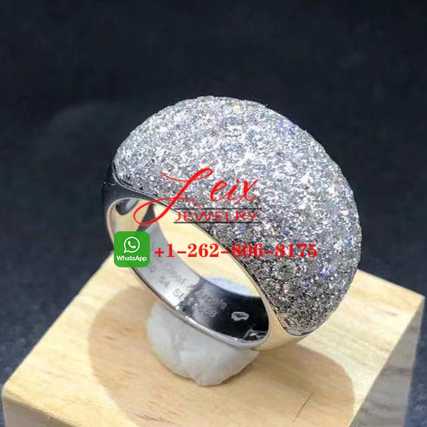 Cartier Paris Nouvelle Vague 18k White Gold 3.00ct Diamond Paved Dome Ring (5) Cartier Paris Nouvelle Vague 18k White Gold 3.00ct Diamond Paved Dome Ring