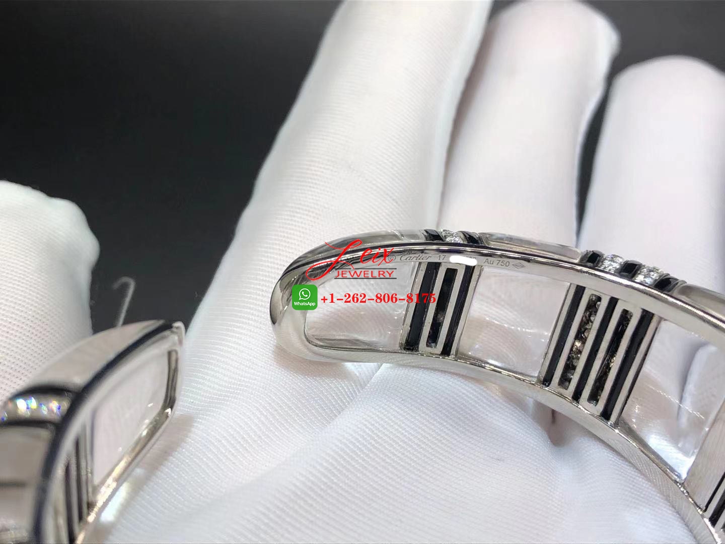 Cartier Royal High Jewelry 18K White Gold Tanzanite, Rock Crystal and Onyx Bracelet (8) Cartier Royal High Jewelry 18K White Gold Tanzanite, Rock Crystal and Onyx Bracelet
