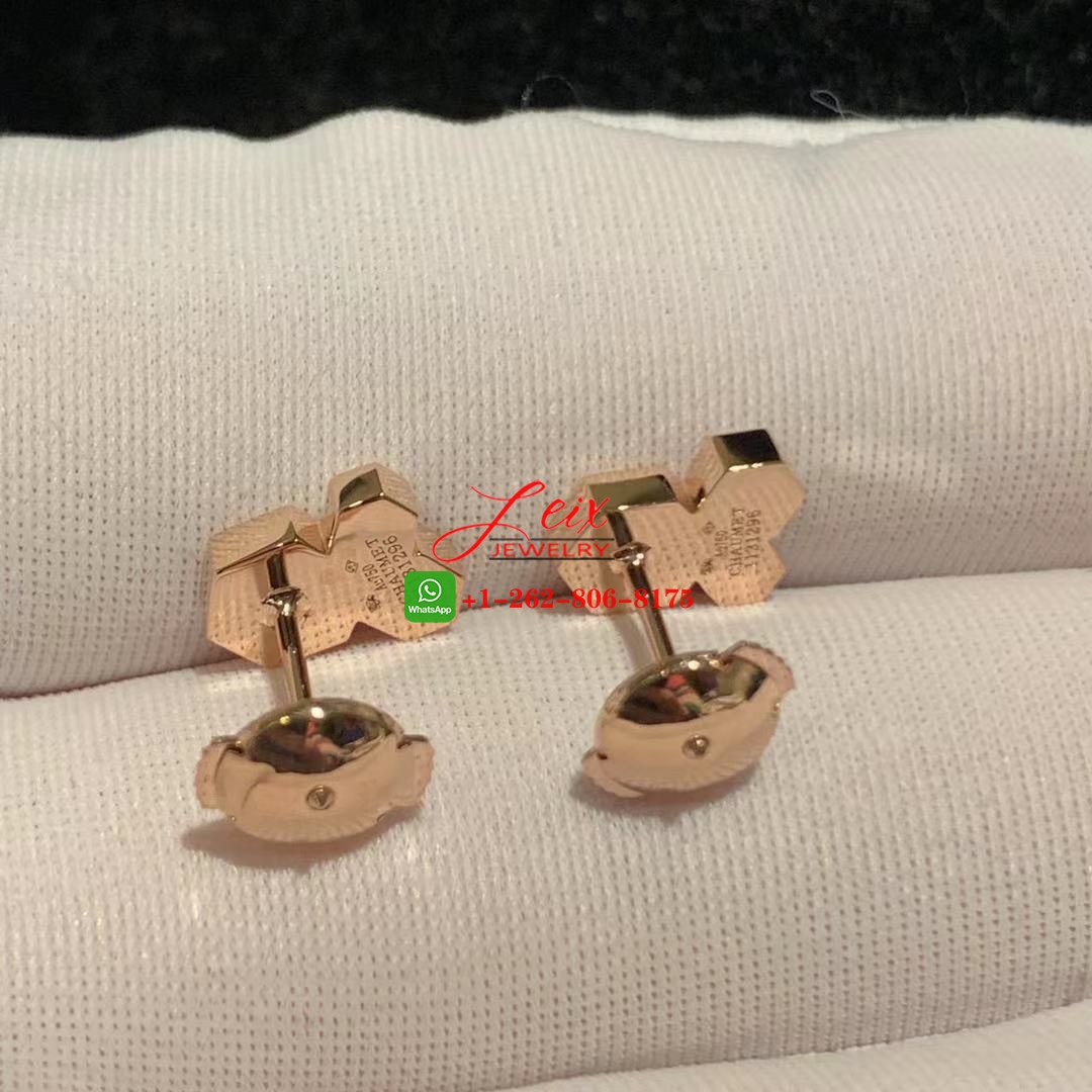 Chaumet Bee My Love 18k Rose Gold Diamond Stud Earrings (1) Chaumet Bee My Love 18k Rose Gold Diamond Stud Earrings