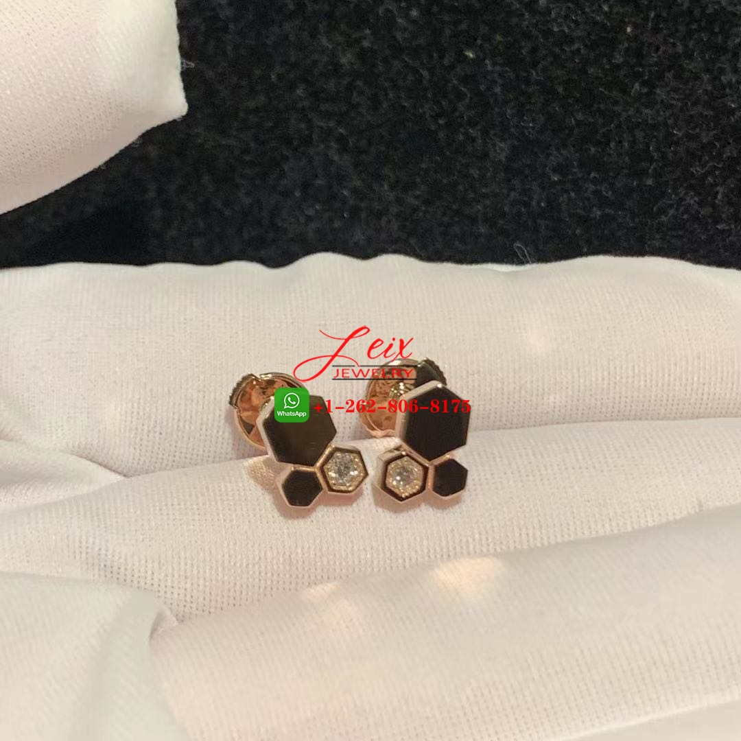 Chaumet Bee My Love 18k Rose Gold Diamond Stud Earrings (2) Chaumet Bee My Love 18k Rose Gold Diamond Stud Earrings