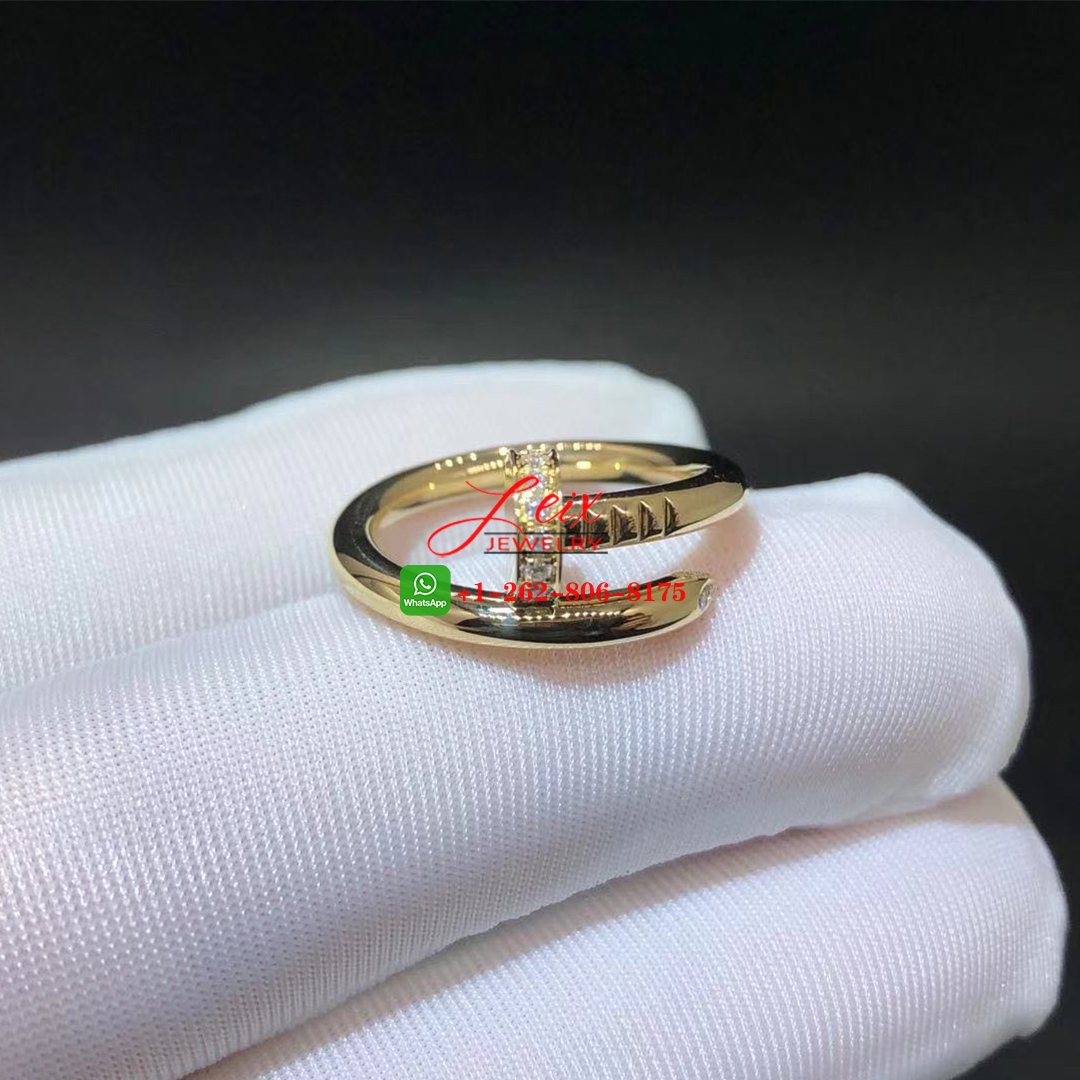 Classic Cartier Juste Un Clou 18k Yellow Gold 0.13ct Diamond Nail Ring (2) Classic Cartier Juste Un Clou 18k Yellow Gold 0.13ct Diamond Nail Ring