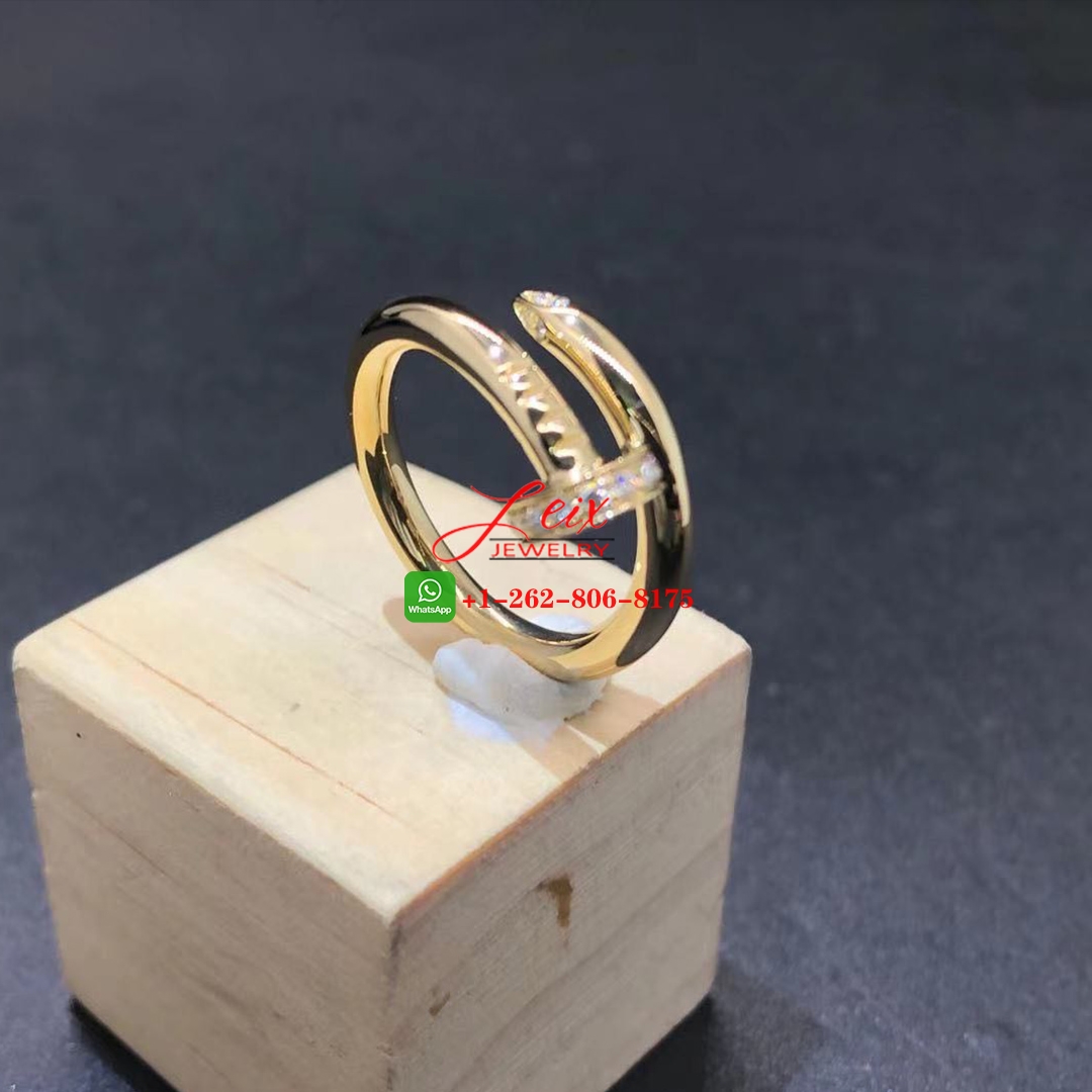 Classic Cartier Juste Un Clou 18k Yellow Gold 0.13ct Diamond Nail Ring (4) Classic Cartier Juste Un Clou 18k Yellow Gold 0.13ct Diamond Nail Ring