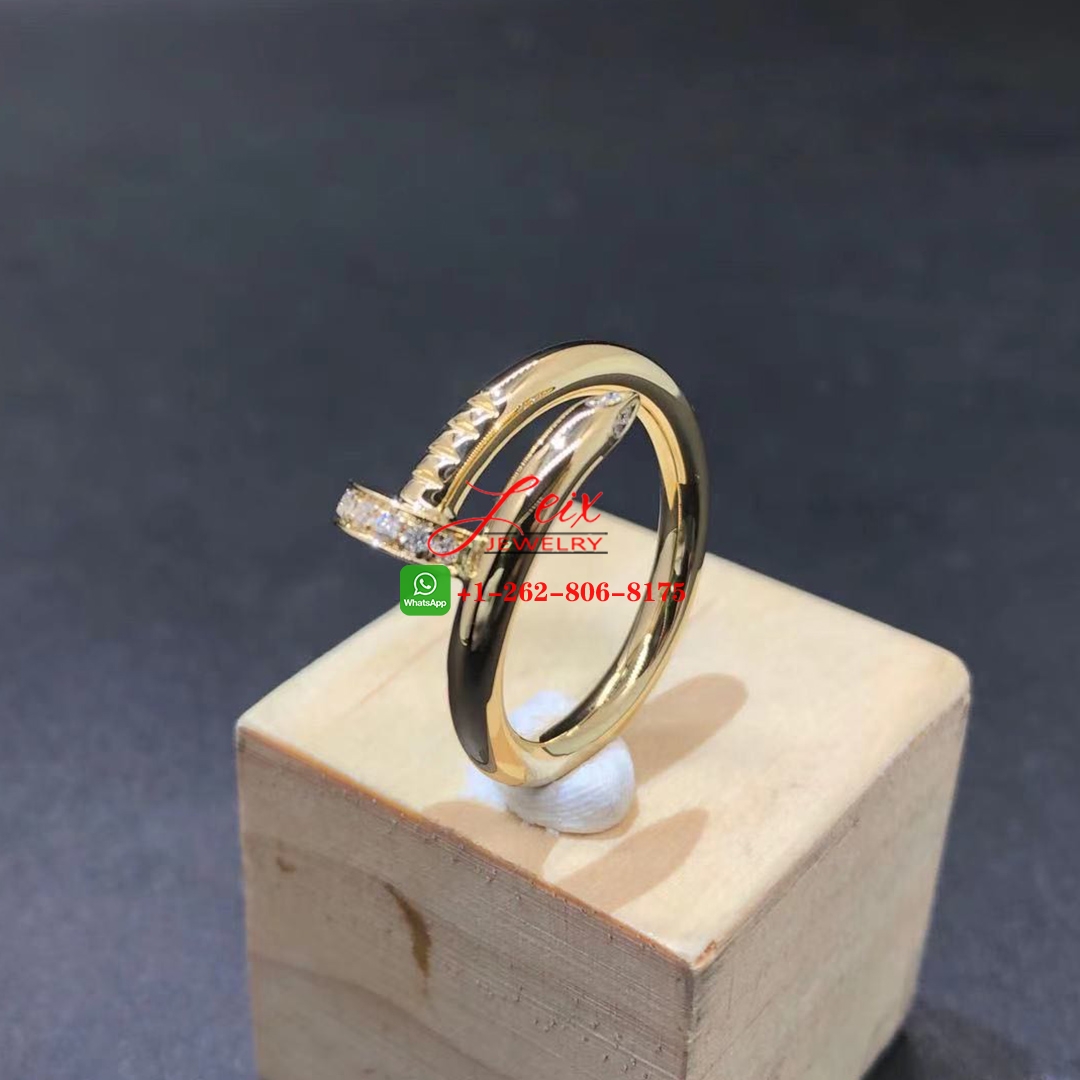 Classic Cartier Juste Un Clou 18k Yellow Gold 0.13ct Diamond Nail Ring (5) Classic Cartier Juste Un Clou 18k Yellow Gold 0.13ct Diamond Nail Ring