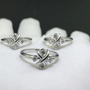 Custom Tiffany & Co. Schlumberger Platinum & 0.2ct Diamond Lynn Ring
